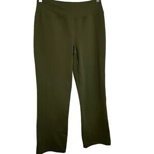 Lands’ End moss green pull on lounge pants leggings size Small